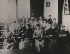 Vassar College physics class, 1887